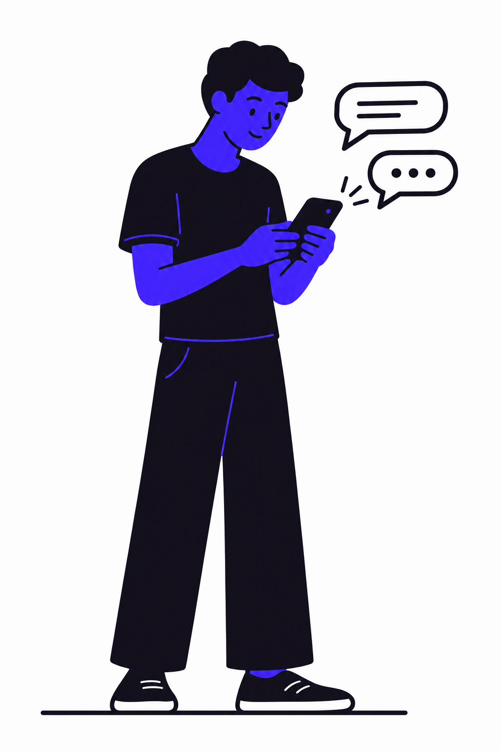 Une personne écrit à l'agent Dari sur WhatsApp